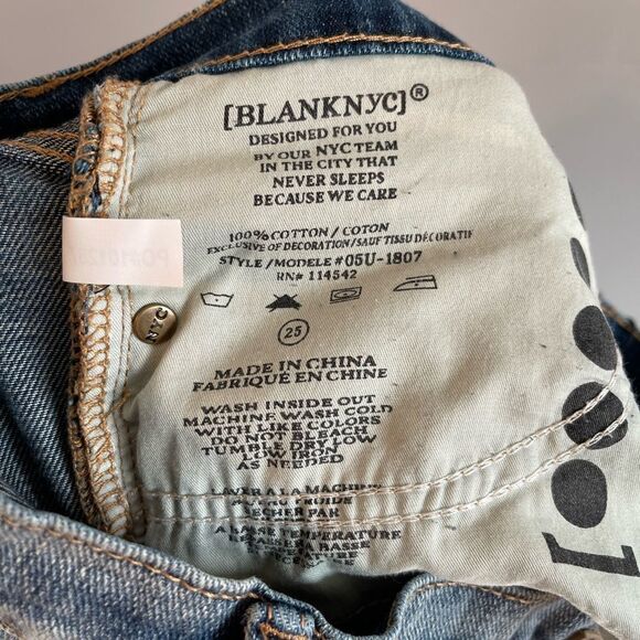 [BLANKNYC] Embellished Girlfriend Crop Jeans | SZ 25 - Picture 7 of 13